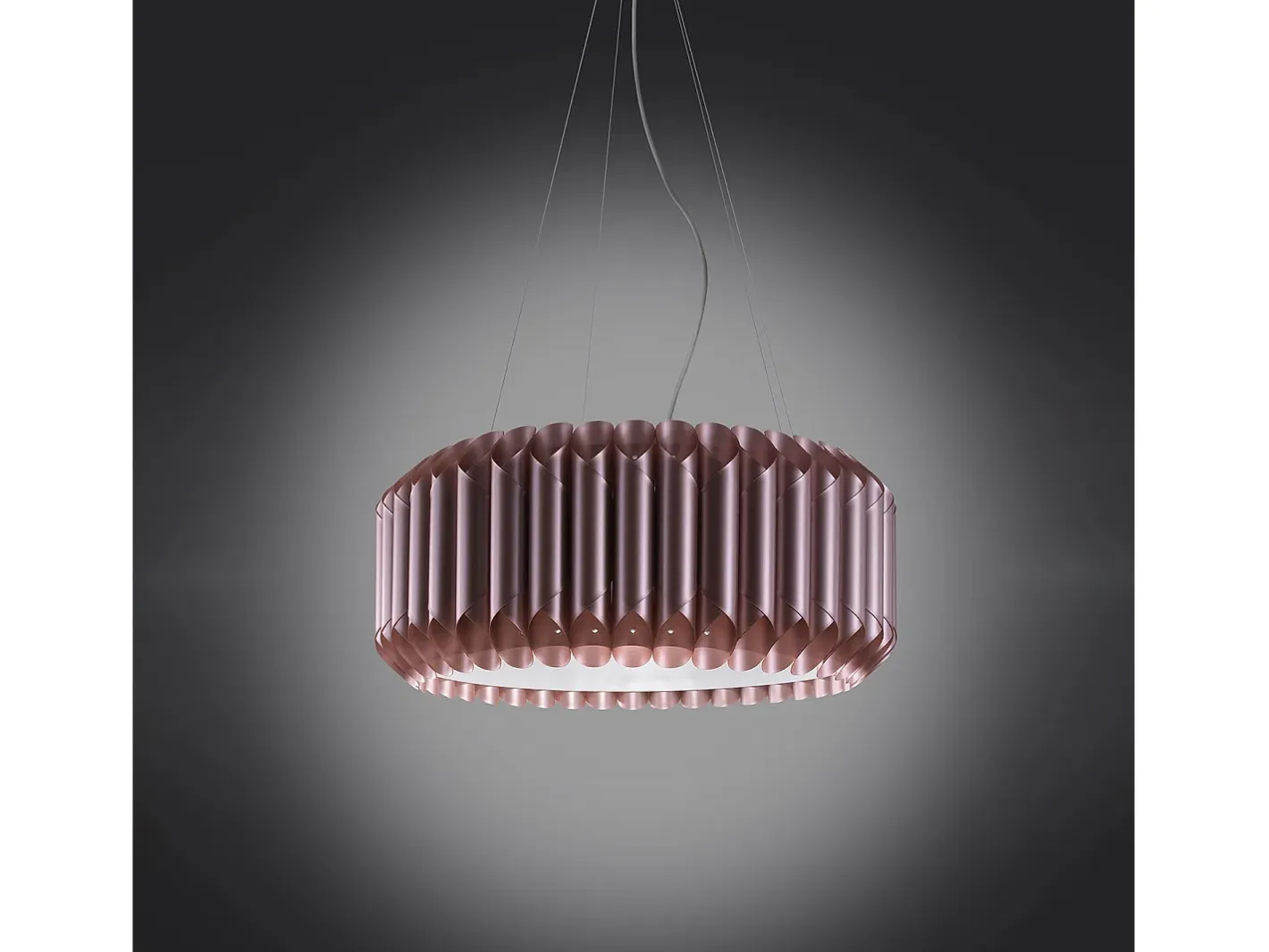 Clearance Lampadario Moderno Louise Polilux ® Pink Metal E Metallo Cromo 3 Luci E27 Plateado