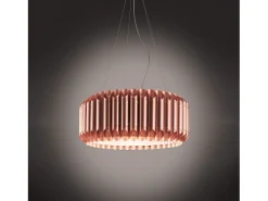 Hot Lampadario Moderno Louise Polilux ® Rame E Metallo Cromo 5 Luci E27 Cobrizo