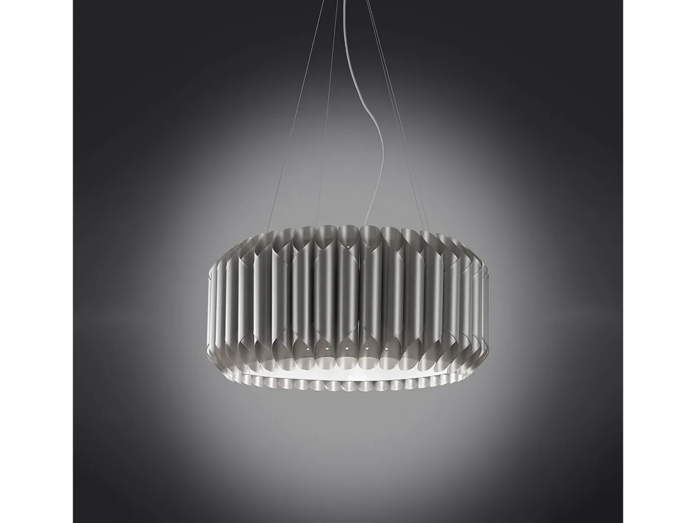 Lámpara Suspendida-Lampadario Moderno Louise Polilux ® Argento E Metallo Cromo 3 Luci E27 Plateado