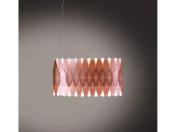 Clearance Lampadario Moderno Ovale Amanda Polilux ® Rame E Metallo Cromo 3 Luci E27 Cobrizo