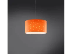 Lampadario Moderno Pois Polilux ® Arancione Materie Plastiche Bianco 3 Luci E27 Blanco