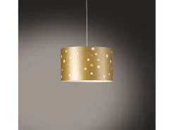 Lampadario Moderno Pois Polilux ® New Gold Materie Plastiche Bianco 5 Luci E27 Dorado Hot
