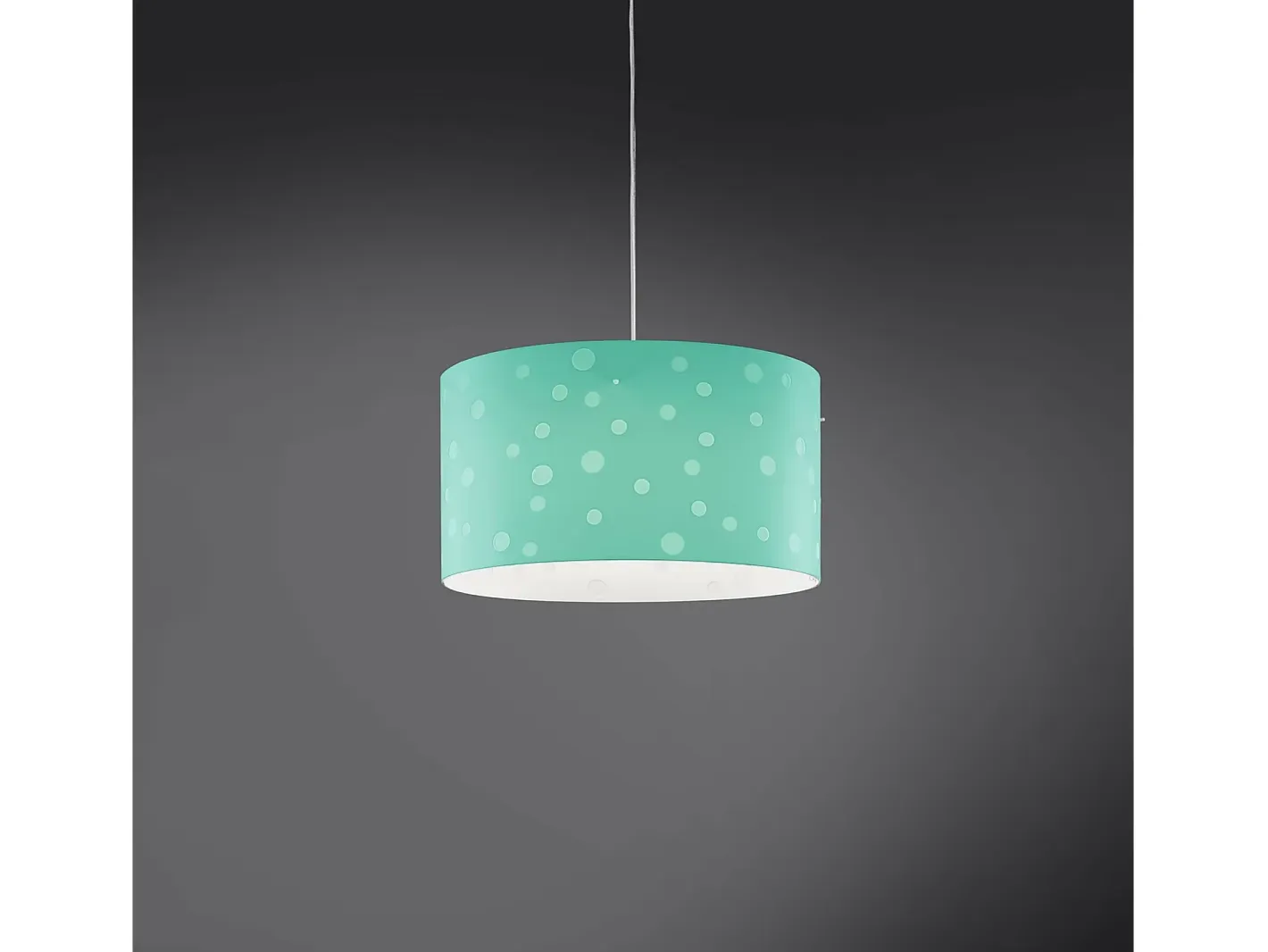 Sale Lampadario Moderno Pois Polilux ® Verde Pastello 3 Luci E27 Blanco