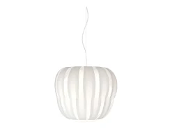 Lámpara Suspendida-Lampadario Moderno Queen Polilux ® Bianco E Metallo Cromo 3 Luci E27 Blanco