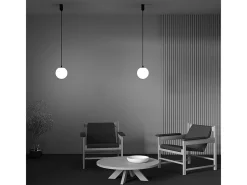 Best Maytoni Lampadario Sospensione Moderno Luna Alluminio Nero Luce Led Integrato 5W Fredda Blanco