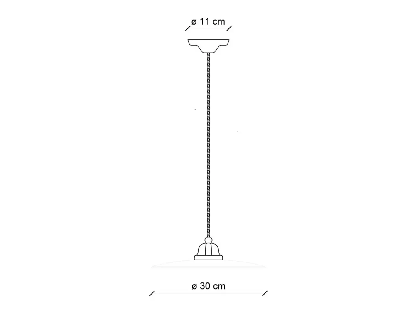 Ferroluce Lámpara Suspendida-Lampadario Vintage B&W Metallo Smaltato Nero E Bianco 1 Luce E27 30Cm Blanco