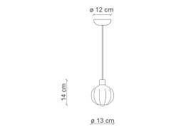 Clearance Ferroluce Lampadario Vintage Decò Afoxe' Alluminio Ceramica Cristallo 1 Luce E14 Transparente