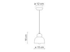 Ferroluce Lampadario Vintage Decò Berimbau Ceramica Arancio Pokè 1 Luce E27 Naranja Discount