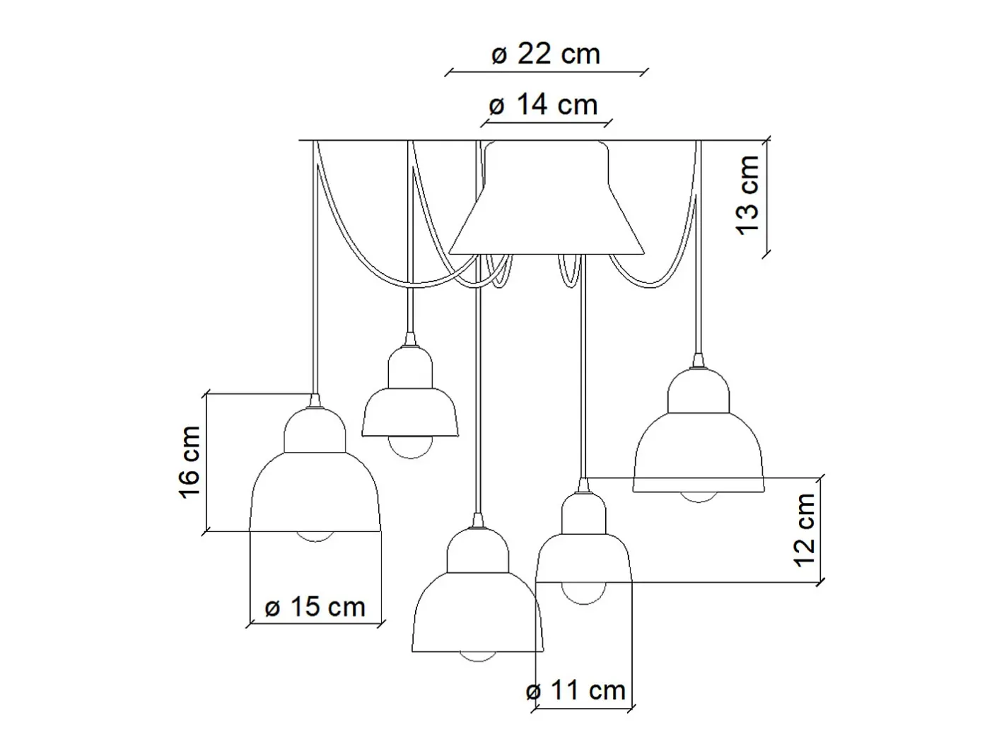 Ferroluce Lampadario Vintage Decò Berimbau Ceramica Turchese 3 Luci E27 Azul celeste