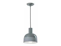 Hot Ferroluce Lampadario Vintage Decò Caxixi Ceramica Grigio Castello 1 Luce E27 Gris
