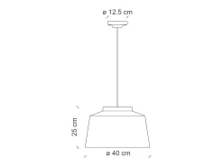 Ferroluce Lampadario Vintage 50'S Ferro E Ceramica Smaltato Nero 1 Luce E27 40Cm Negro Online