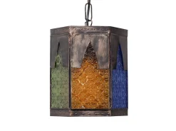 AKUNADECOR Lampara Artesanal Meknes 1xe27 Multicolor Regx16,5d Hexagonal De . Marru00f3n Online