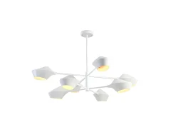 AKUNADECOR Lampara Blanca De 8 Luces Modelo Beijing Blanco Outlet