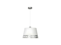 AKUNADECOR Lampara Colgante Dalia 1xe27 Acabado Con Cenefa Plata Fabrfilamp Blanco Online