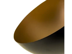 AKUNADECOR Lámpara Suspendida-Lampara Colgante De Metal Acabado Negro Modelo Gaspar De Dorado