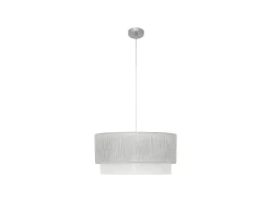AKUNADECOR Lámpara Suspendida-Lampara Colgante Kenya De 3 Luces Xe27 /blanco 50d De Gris