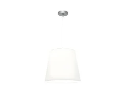 AKUNADECOR Lámpara Suspendida-Lampara Colgante Maldivas 1xe27 Cromo/blanco Reg.40d De Plateado