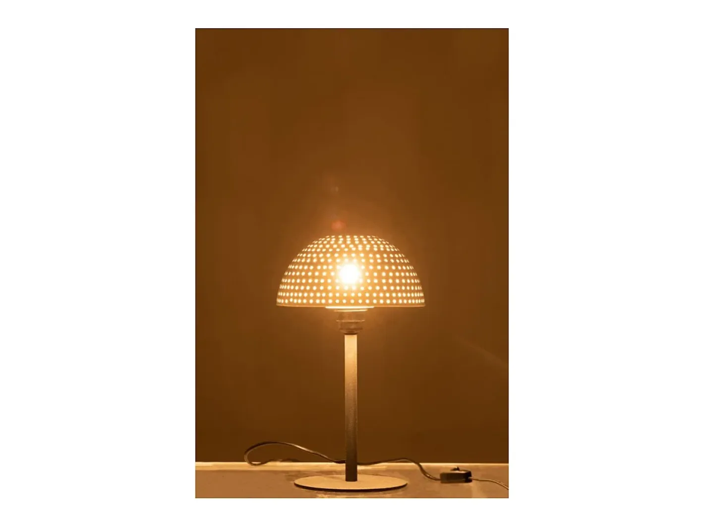 J-Line Lampara de mesa seta bolas hierro brillante blanco/negro Alt. 36 Negro / Blanco Best