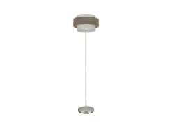 AKUNADECOR Lámpara De Pie-Lampara De Pie De 1luz Modelo Myriam Color Madera Gris