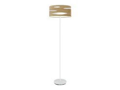 AKUNADECOR Lampara De Pie Odra /madera Clara Modelo Blanco