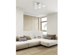 Best AKUNADECOR Lampara De Sobremesa Makalu Cromo De 1 Luz Plateado