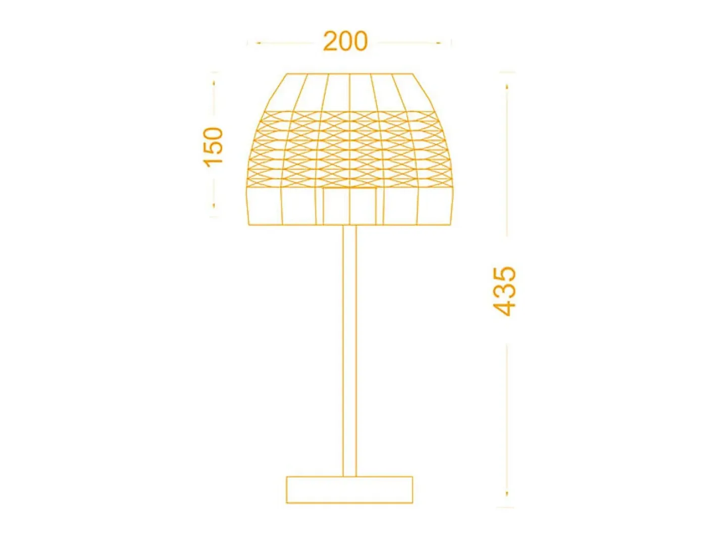 Lámpara De Mesa-Lampara de sobremesa Sotero 60W mimbre marrón/natural Ø20x43,5 cm Color natural claro