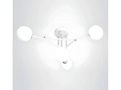 AKUNADECOR Lámpara Suspendida-Lampara La Habana 4xg9 /cromo 59x59x25 Cm Blanco