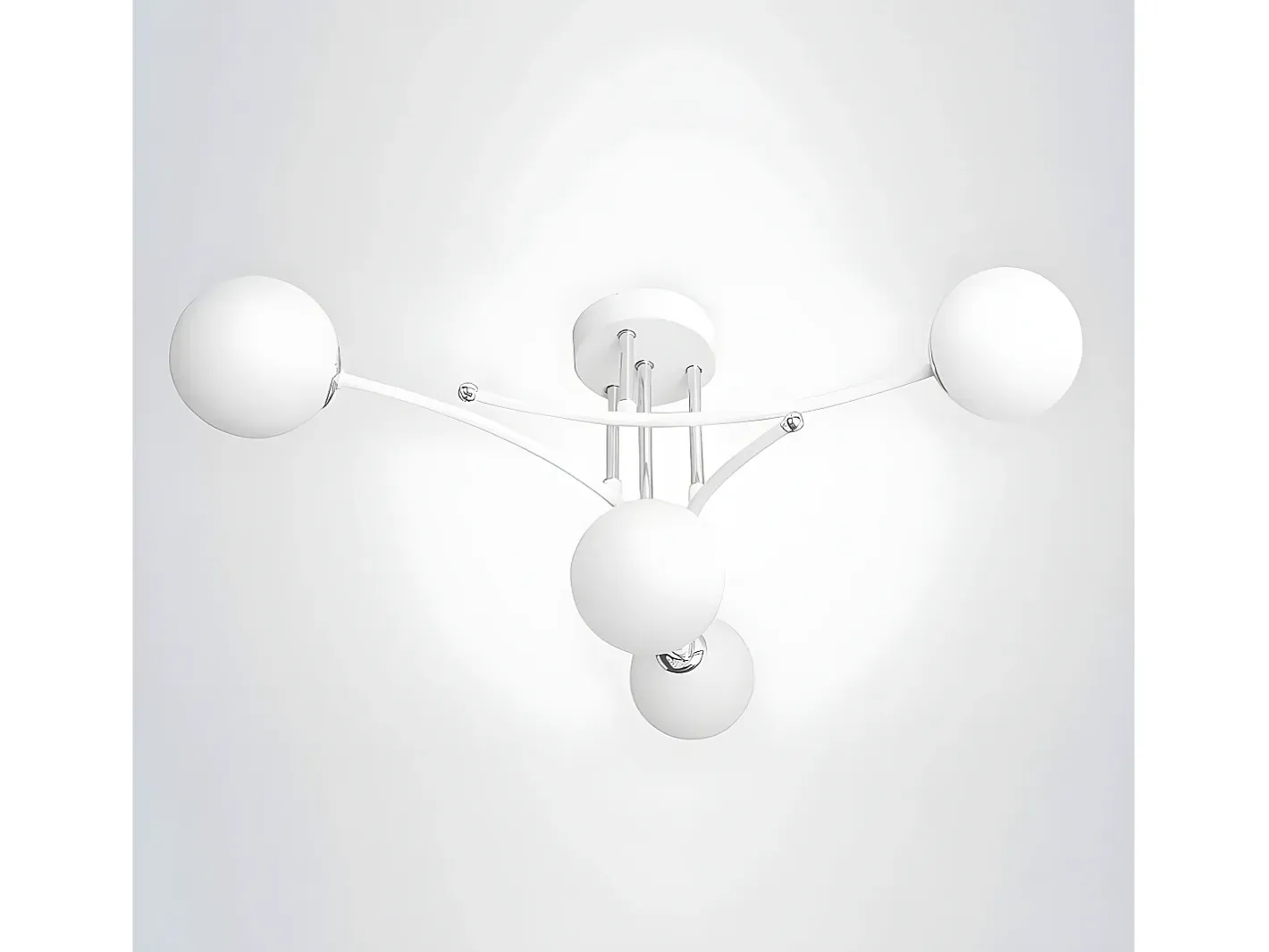 AKUNADECOR Lámpara Suspendida-Lampara La Habana 4xg9 /cromo 59x59x25 Cm Blanco