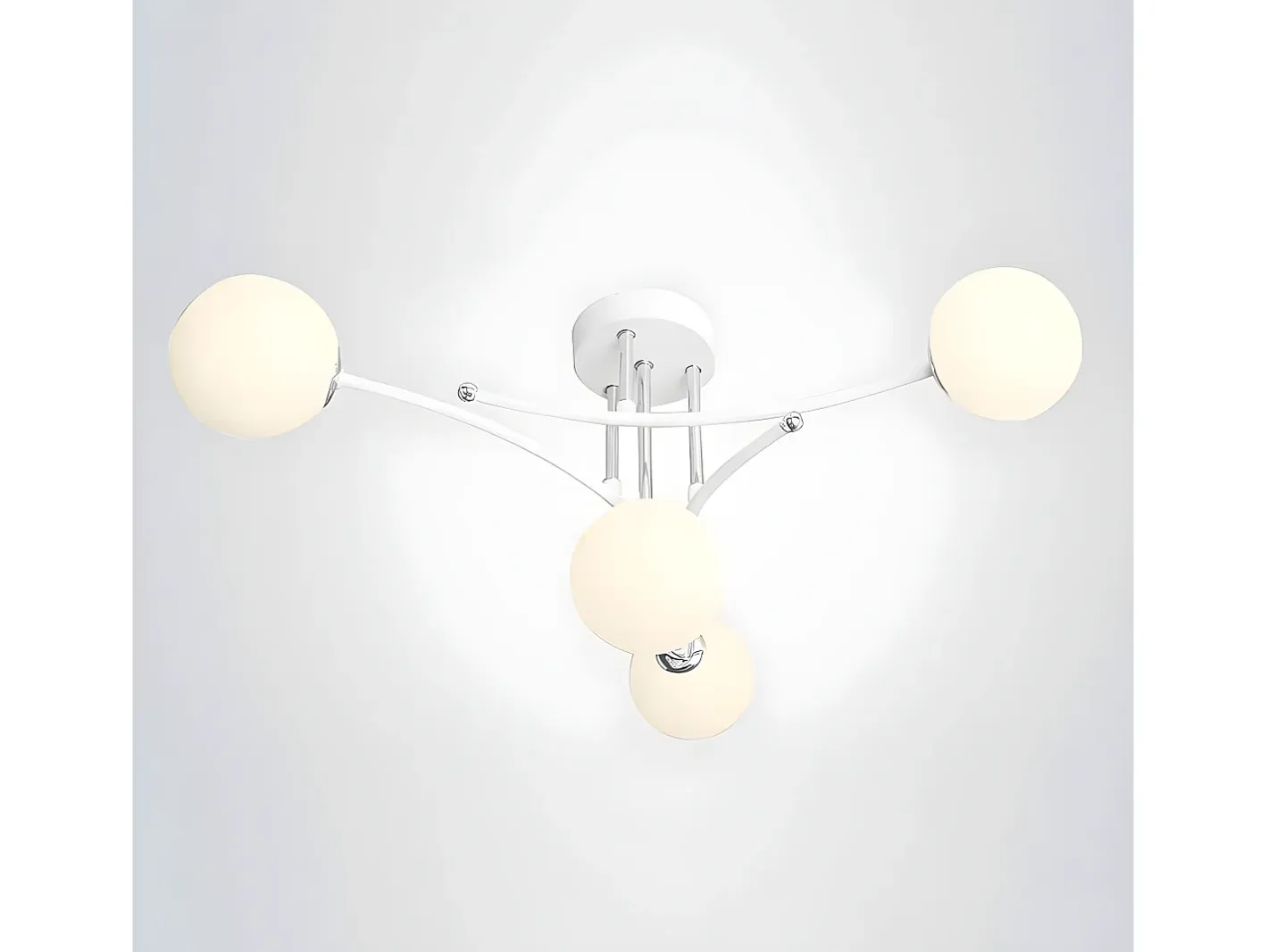 AKUNADECOR Lámpara Suspendida-Lampara La Habana 4xg9 /cromo 59x59x25 Cm Blanco