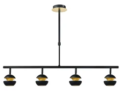 AKUNADECOR Lampara Lineal 4 Luces Beethoven -oro Gu10 Negro New