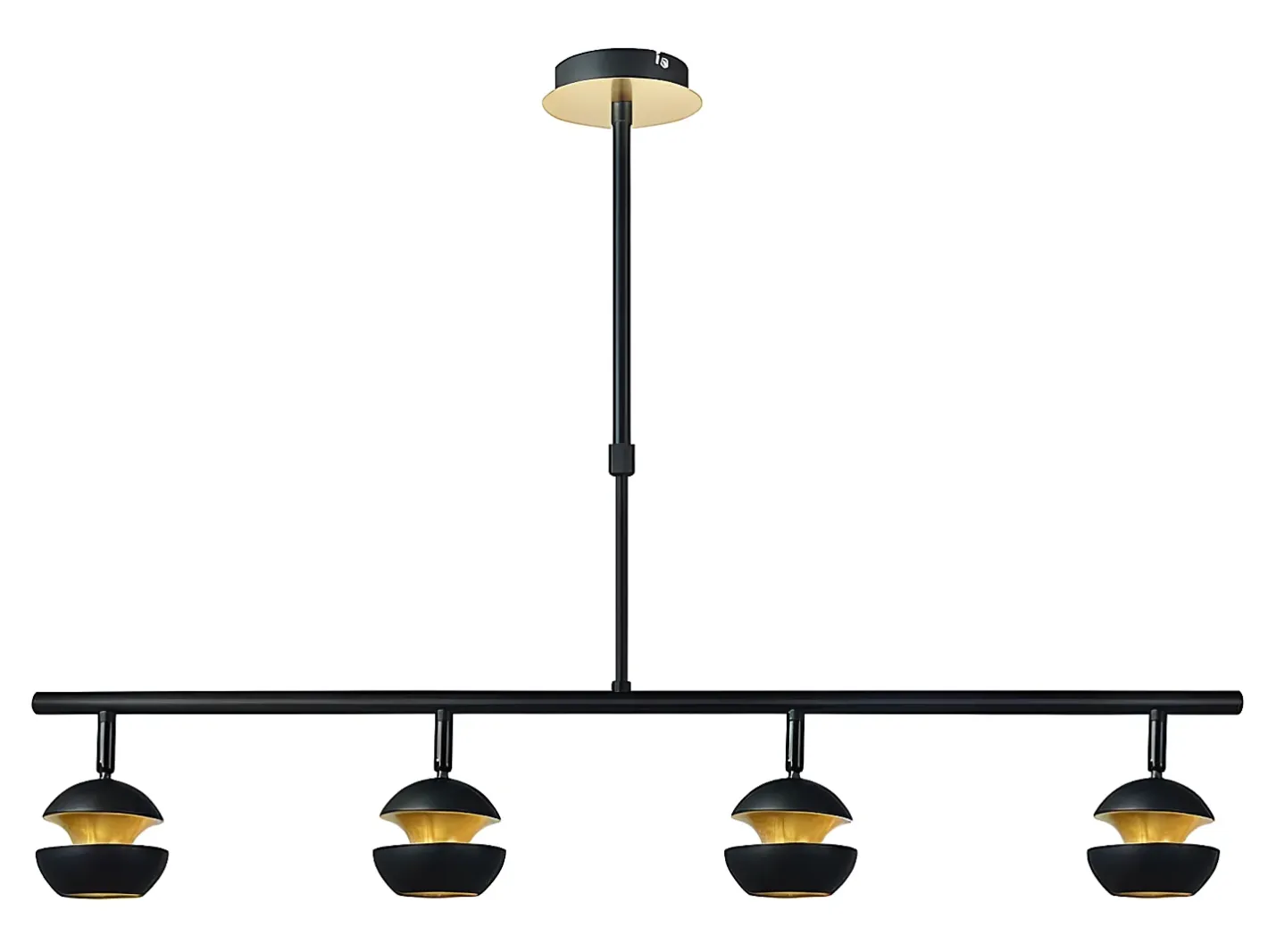 AKUNADECOR Lampara Lineal 4 Luces Beethoven -oro Gu10 Negro New