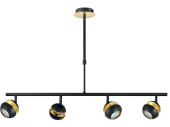 AKUNADECOR Lampara Lineal 4 Luces Beethoven -oro Gu10 Negro New