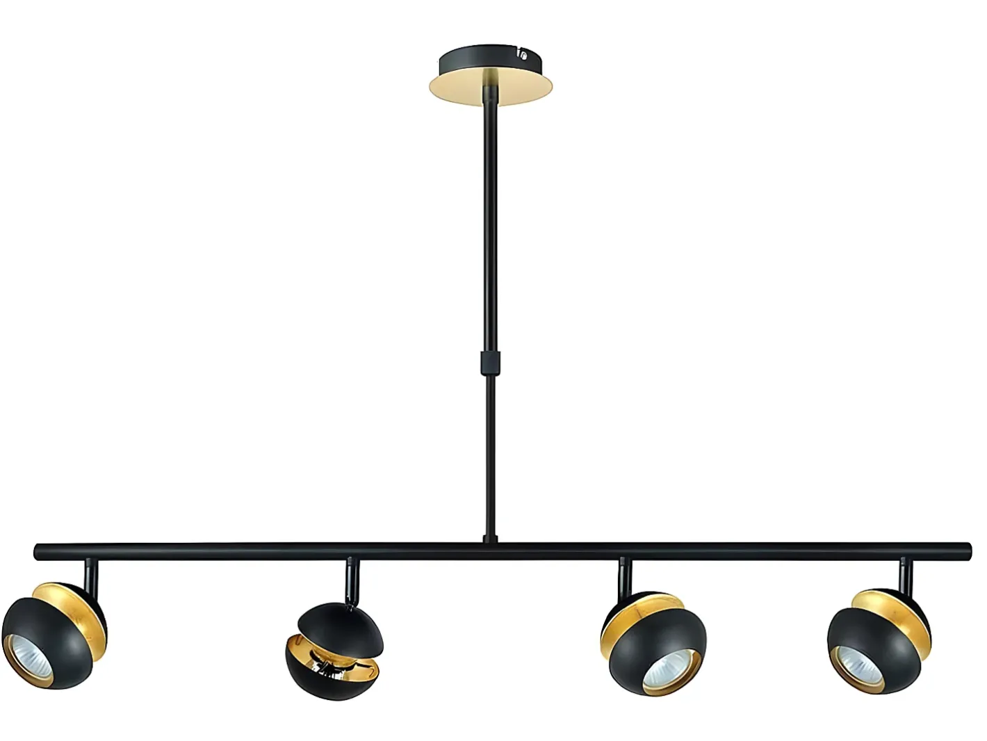 AKUNADECOR Lampara Lineal 4 Luces Beethoven -oro Gu10 Negro New
