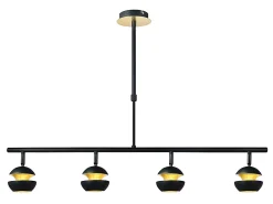 AKUNADECOR Lampara Lineal 4 Luces Beethoven -oro Gu10 Negro New