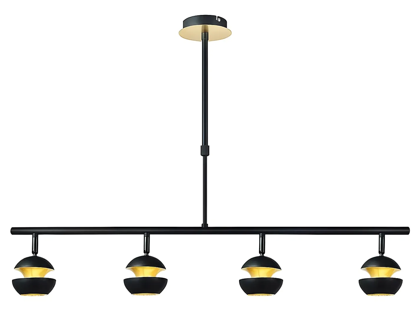 AKUNADECOR Lampara Lineal 4 Luces Beethoven -oro Gu10 Negro New