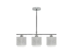 AKUNADECOR Lampara Modelo Kenya De 3xe14 /blanca De Gris