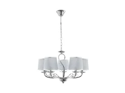 AKUNADECOR Lámpara Suspendida-Lampara Modelo Sumba 5xe14 Acabado Cromo Regx53x53 De Plateado
