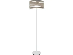 New AKUNADECOR Lampara Pie Salon De Una Luz Modelo Odra Madera Gris Blanco