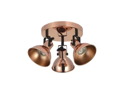 AKUNADECOR Plafón-Lampara Plafon Arabia 3xgu10 Cobre Bombillas No Incluidas Cobrizo