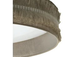 AKUNADECOR Lampara Plafon 96w Modelo Kala De Tela De Saco Con Flecos Beige Outlet
