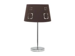 Sale AKUNADECOR Lampara Sobremesa Celaya 1xe14 Marron De . Plateado