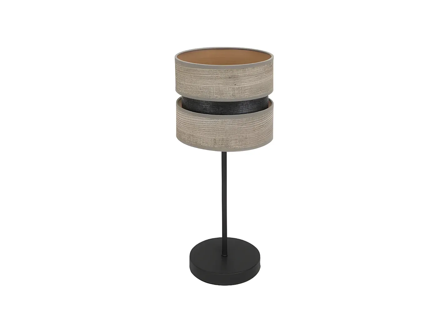 Outlet AKUNADECOR Lampara Sobremesa De 1luz Modelo Colet /madera Gris Negro