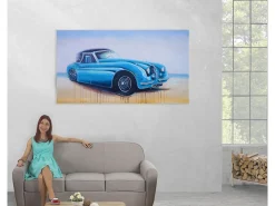 MCW Cuadro-Óleo coche vintage pintado a mano Multicolor