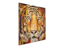 Discount MCW Óleo tigre pintado a mano Multicolor