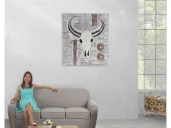 Discount MCW Óleo toro pintado a mano Multicolor