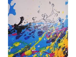 MCW Cuadro-Óleo Wave pintado a mano Multicolor