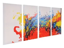 MCW Cuadro-Óleo Wave pintado a mano Multicolor