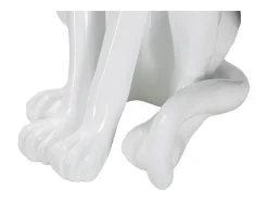 Leopardo sentado cm 27x38x74 Blanco Clearance