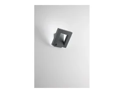 Leva - Aplique LED de pared de 12 W, temperatura de color de 3000 K a 4000 K, ángulo ajustable de 340°, 960 lm, IP54, antracita mate - Perenz Gris New