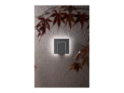 Leva - Aplique LED de pared de 12 W, temperatura de color de 3000 K a 4000 K, ángulo ajustable de 340°, 960 lm, IP54, antracita mate - Perenz Gris New